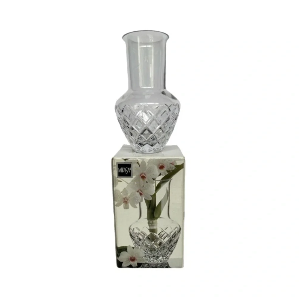 NWT Mikasa 5.5” Crystal Bud Vase